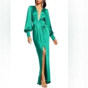 Ramy Brook emerald gown